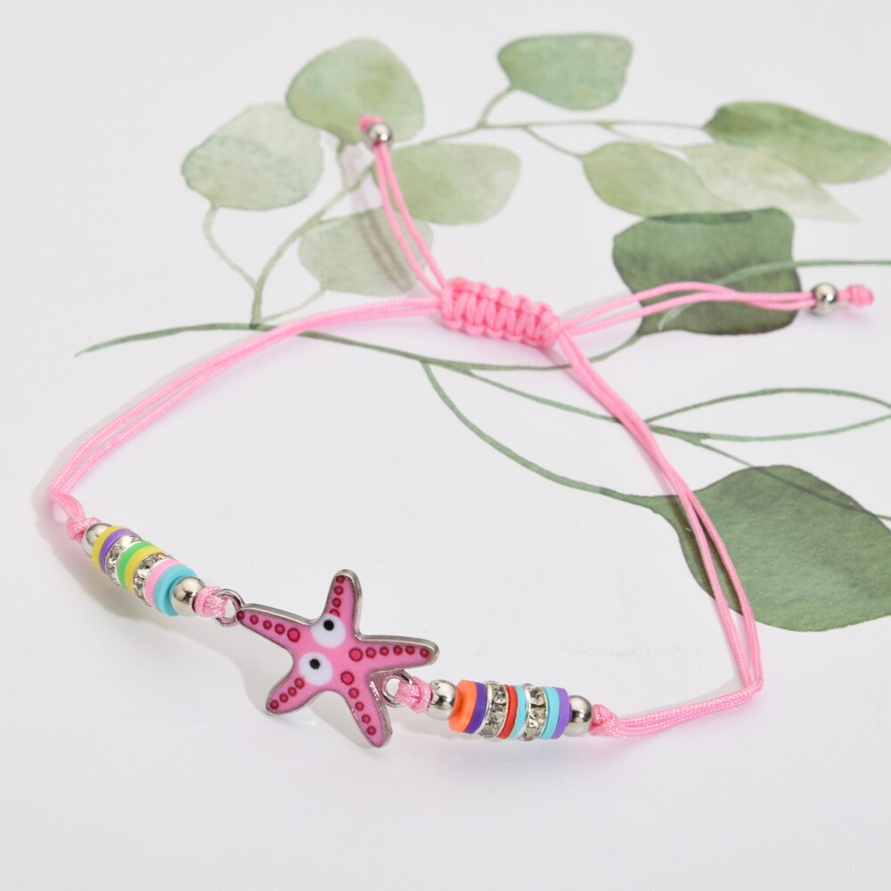 Boheemse set van 12 vlinderschedels met sterbedels en gevlochten armbanden voor vrouwen met verstelbare touwketting en yoga-enkelbandjes in de vorm van een boze oog.