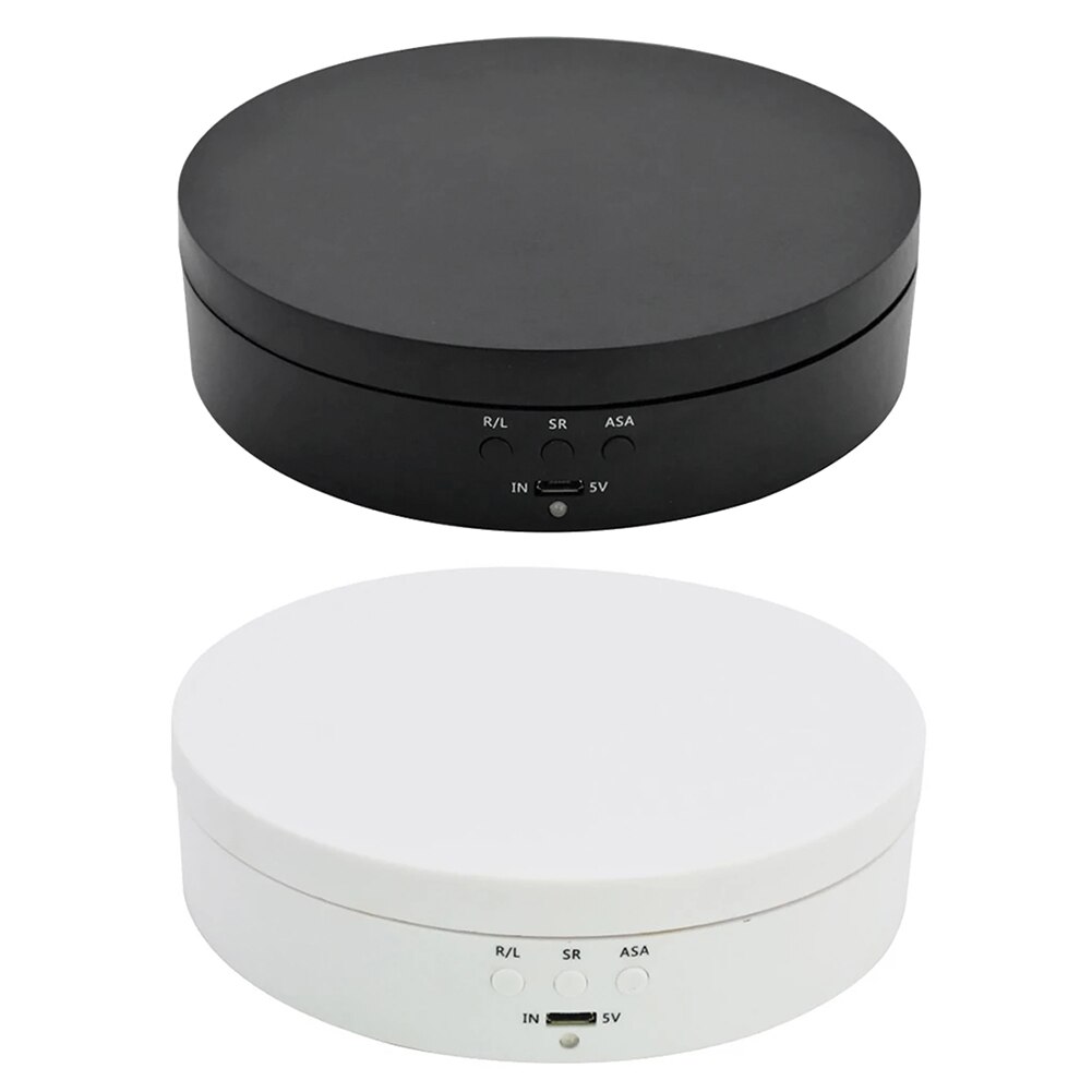 Motorized Turntable Platform Multifunction 360 Degree Revolving Battery USB Powered Rotating Display Stand Shop Collectibles