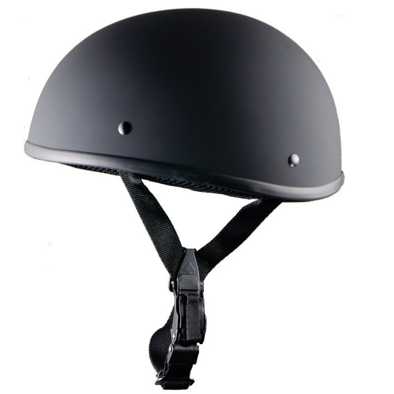 Motorcycle Half Gezicht Helm Dot Goedgekeurd Retro Persoonlijkheid Fiets Scooter Cruiser Half Helmen Voor Volwassen: Matte Black