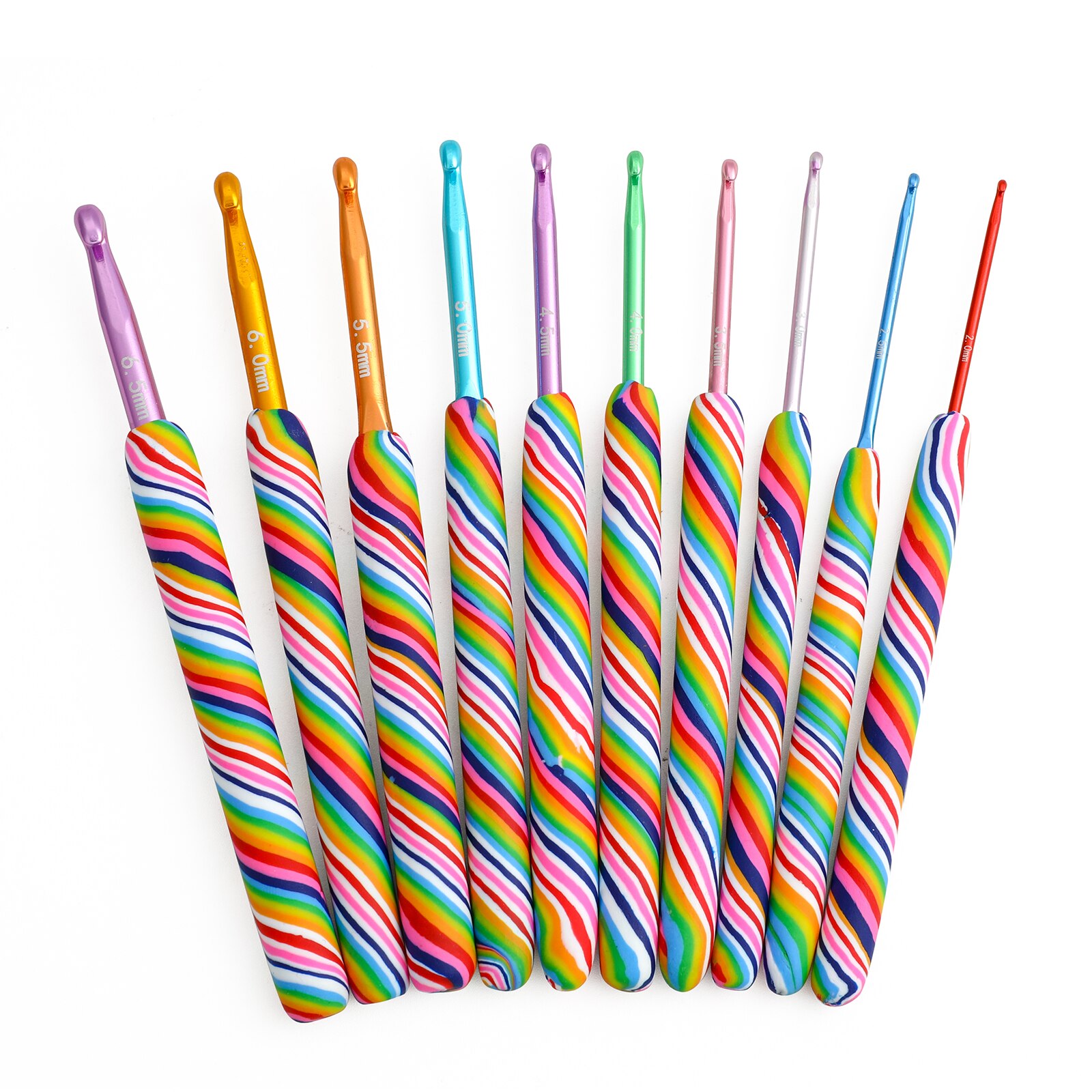 Premium Colorful Crochet Hook Set Soft Ceramic Mix Color Crochet Needles Home DIY Knitting Needles Sewing Tools