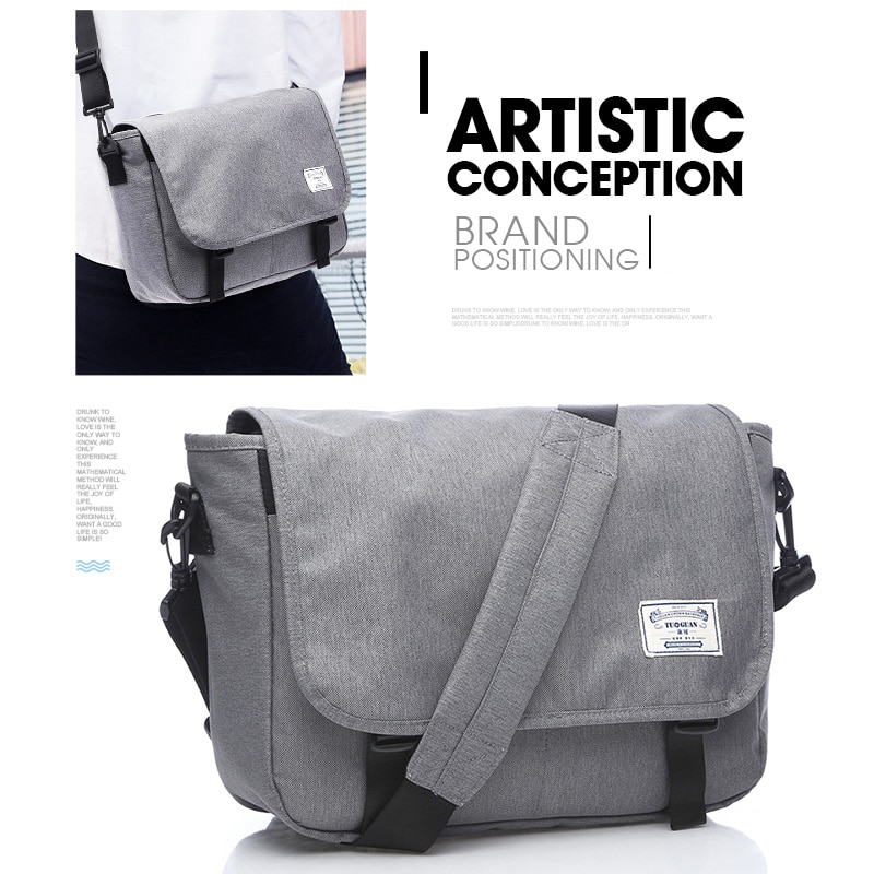 TUGUAN Men Messenger Bags Men's Business Travel Shoulder Bags female Canvas Briefcase Men Crossbody Bag Handbag XB1701T