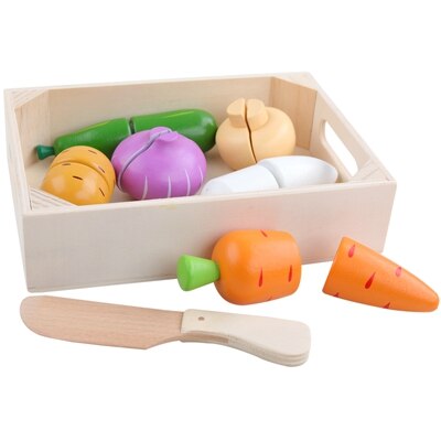 Per bambini di Simulazione di Frutta e Verdura di Educazione Precoce di Legno Ragazzo e Ragazza Giocattoli di Cucina Da Cucina Magnetico Combinazione Set Regalo: 3