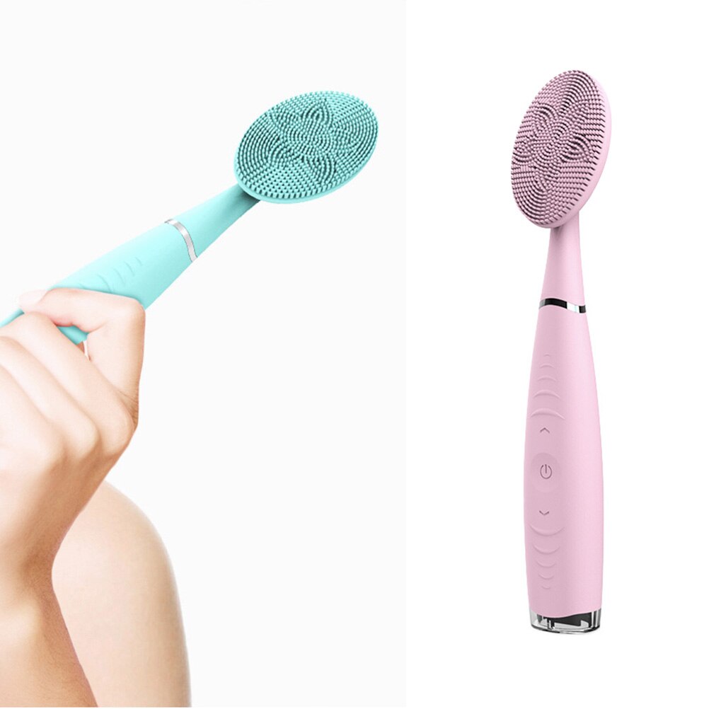 3pcs Handheld Facial Cleanser Electric Face Washing Cleaner Facial Cleansing Brush Pore Deep Cleansing Face Brush )