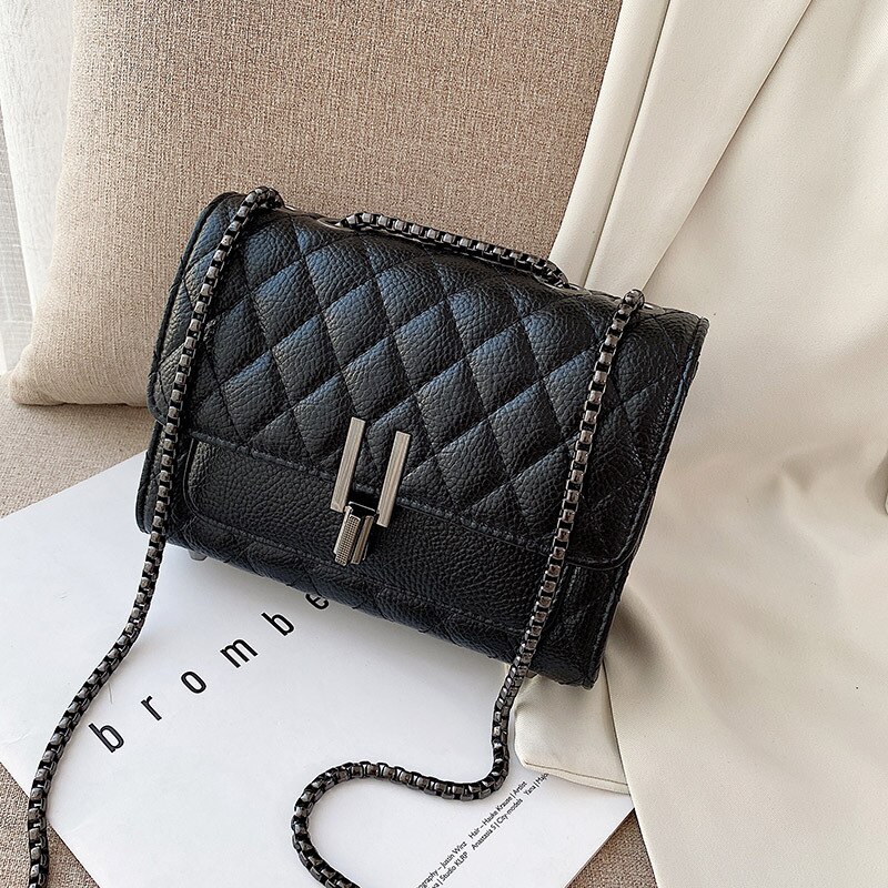 Frauen Schulter Tasche Berühmte Leder Damen Tasche Abend Mini Ketten Diamant Gitter Handtasche Geldbörsen