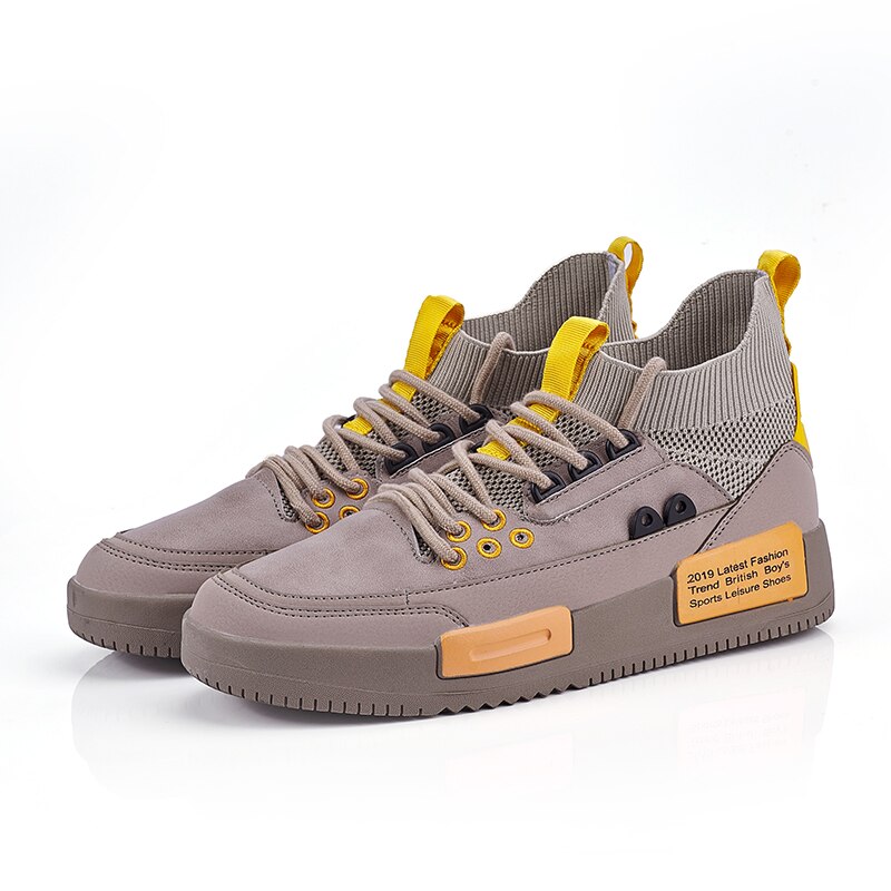 Siergan fritidssko tykke såler fritidssko til mænd komfortable sneakers mænd gode mænd flade sko: Brun / 10
