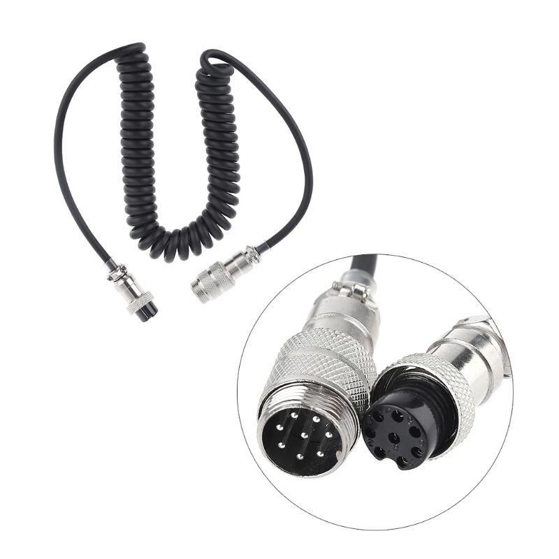 8Pin enroulé rallonge Microphone cordon 8Core Aviation mâle prise à 8Core Aviation femelle câble de prise