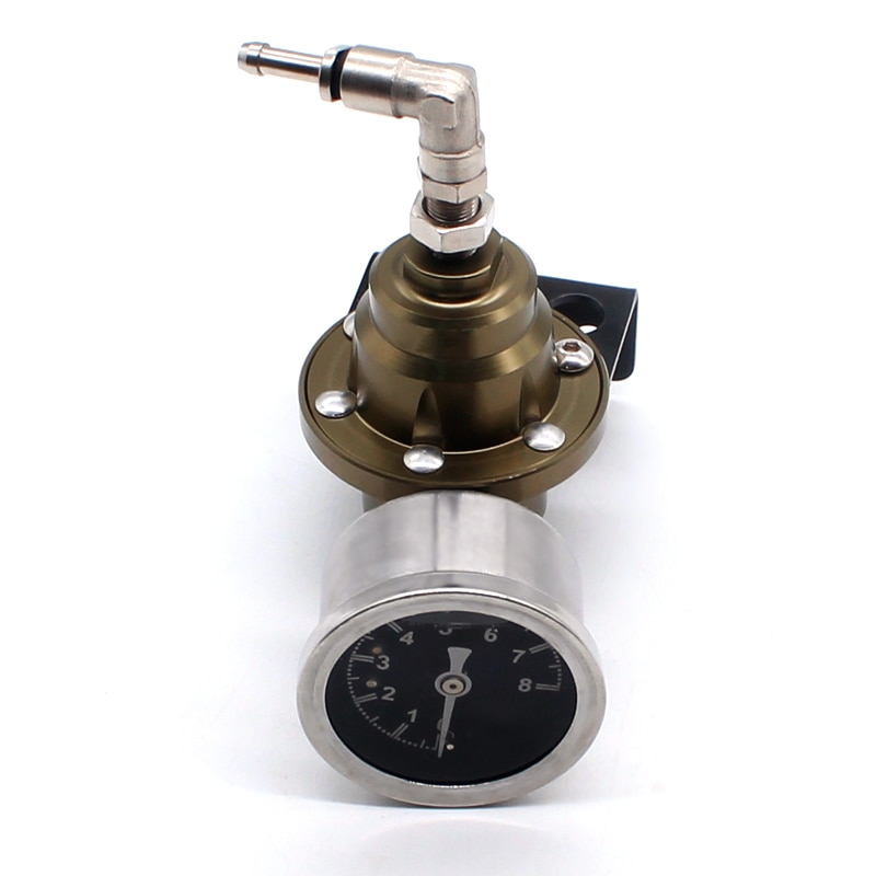 Skicklig bränsletrycksregulator med original mätarsats och instruktioner universell justerbar bränsletrycksregulator i aluminium