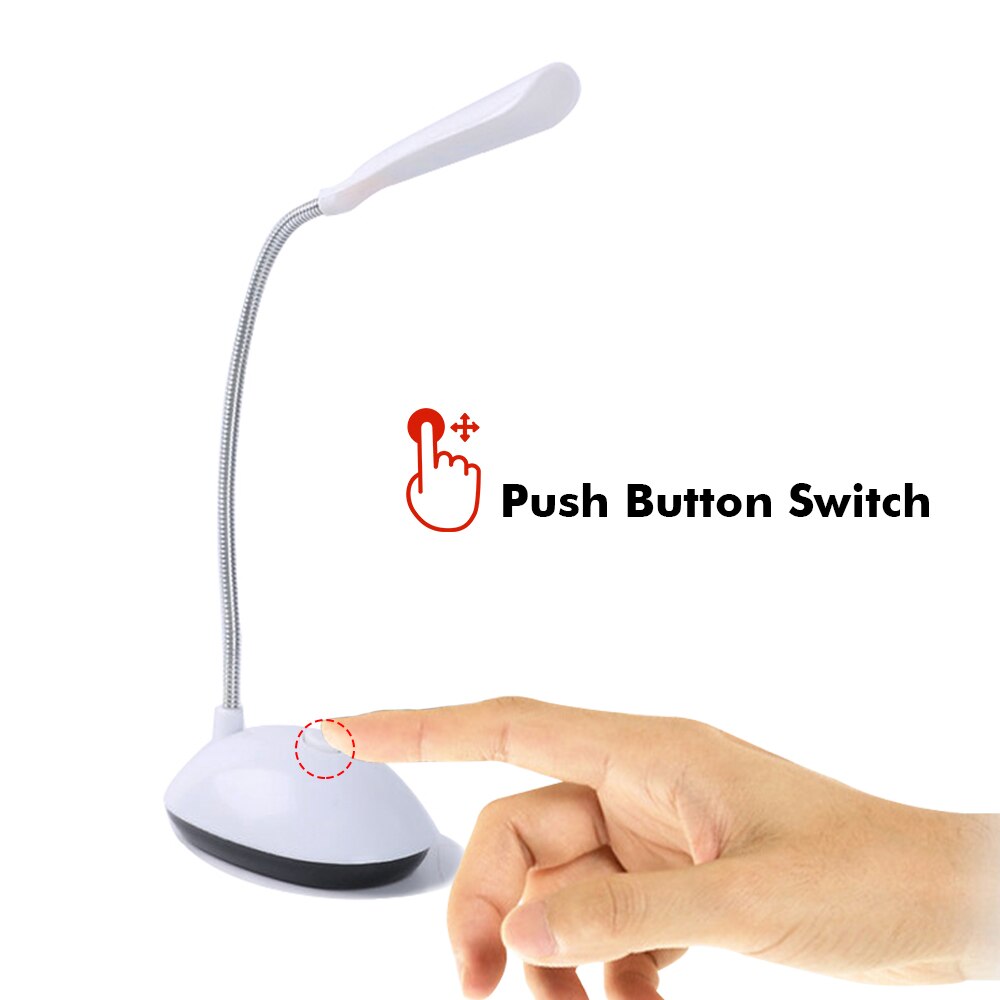 LED-bureaulamp Oogbescherming Leeslamp AAA-lamp op batterijen Opvouwbaar creatief nachtlampje voor lezen, studeren, slaapkamer
