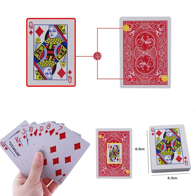 1 Pack Magic Cards Magic Poker Secret Marked Perspective Poker Through Playing Tricks Cards Magic Props