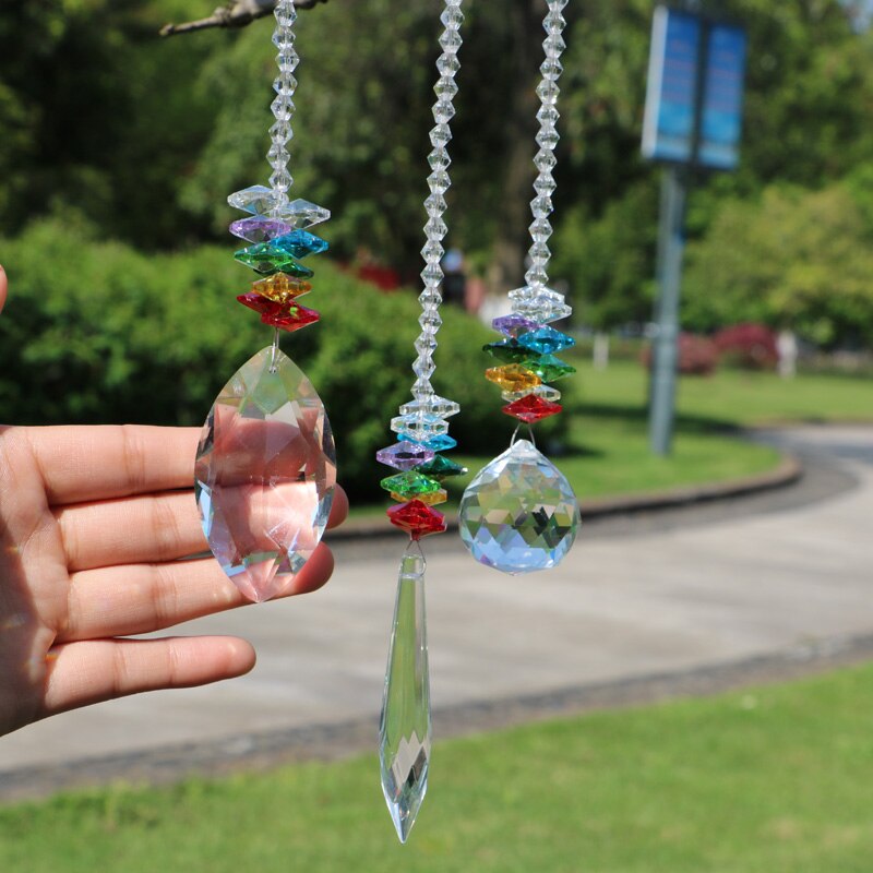 3pcs/lot Chakra Crystal Suncatchers Chandelier Cry... – Grandado