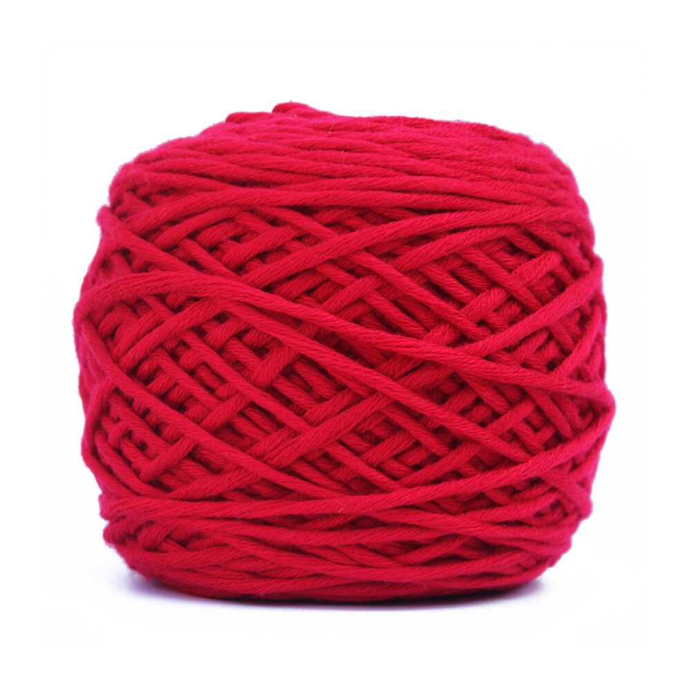 200g Smooth Crochet Cotton Thread Knitting Wool Yarn for Crochet and Knitting (White): Red