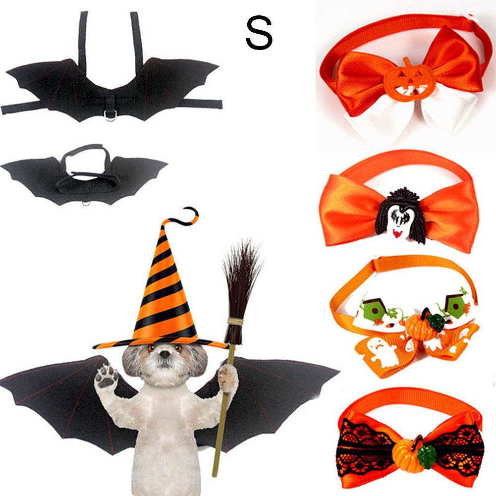 Animal de compagnie chien chat chauve-souris aile araignée Cosplay accessoire Halloween chauve-souris déguisement à capuche Costume tenue ailes belle décoration de noël vêtements: E / M