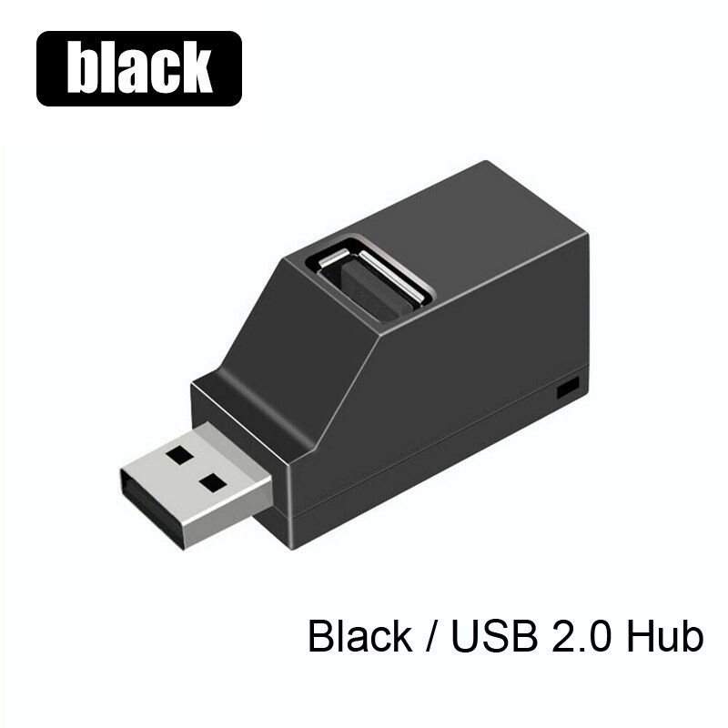3 in 1 USB 3.0 Hub For Laptop PC Computer USB 3.0/2.0 Splitter Adapter For Notebook Dell Lenovo Computer Accessories: Black USB 2.0 HUB