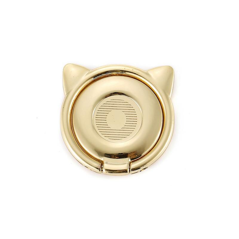 Nette Katze Ebene Finger Ring praktisch Schreibtisch Stehen Metall Tisch Faltbare Halterung Wiege Stabil Tragbare Halfter Schreibtisch Halterung: 1