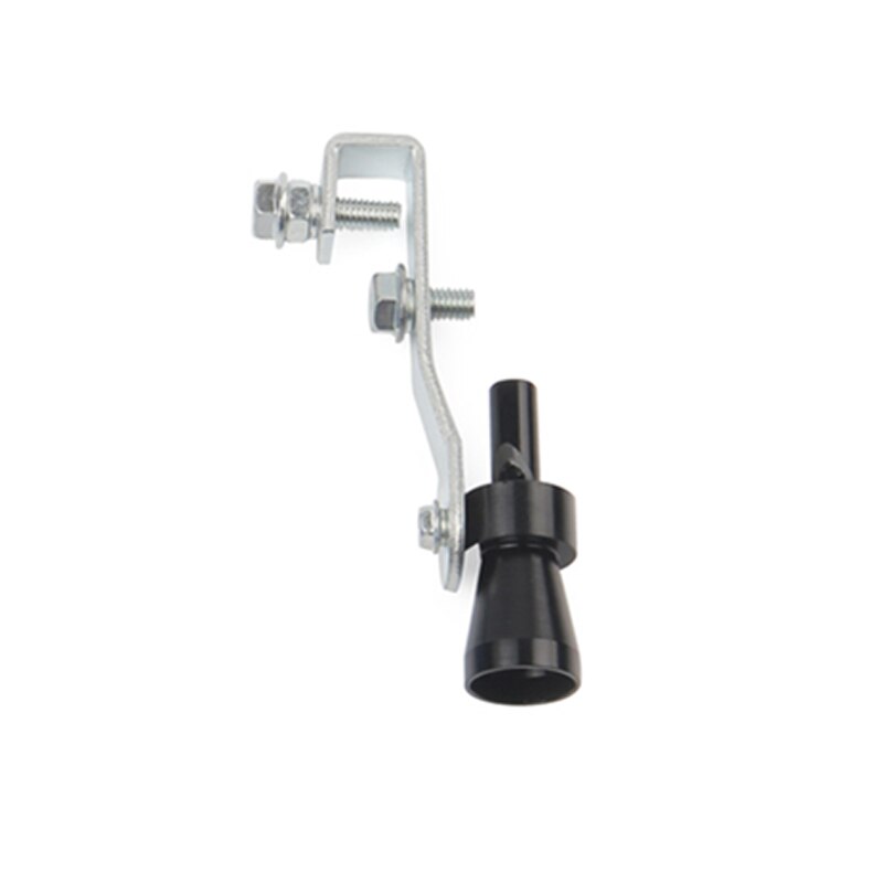 Uitlaat Nep Turbo Uitlaat Blow Off Valve Fluitje Pijp Sound Simulator Whistle S: Black
