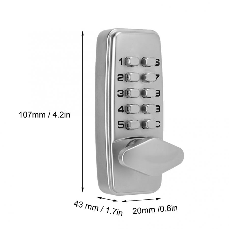Zinc Alloy Miniature Mechanical Combination Lock Numberal 2 - 4 Digits Code Lock Cabinet Indoor Outdoor Door Security Coded Lock