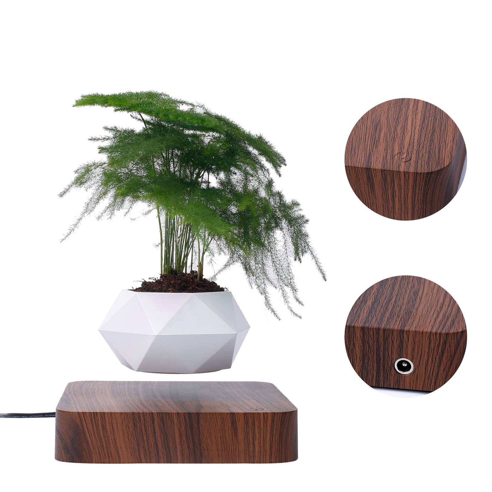 Lévitation Air bonsaï Pot Rotation fleur Pot jardinières Suspension magnétique flottant Pot en Pot plante maison bureau décor