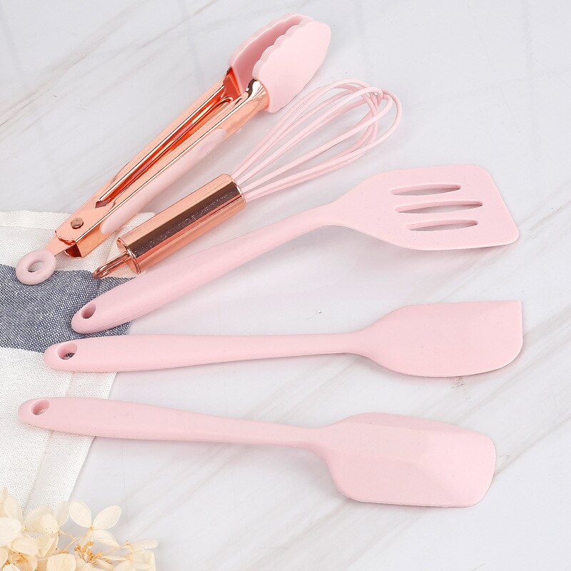 1Pcs Mini Baking Tools Spatula Shovel Food Grade Silicone Multi Purpose Kitchen Utensils 3Colors Cooking Supplies Non-stick