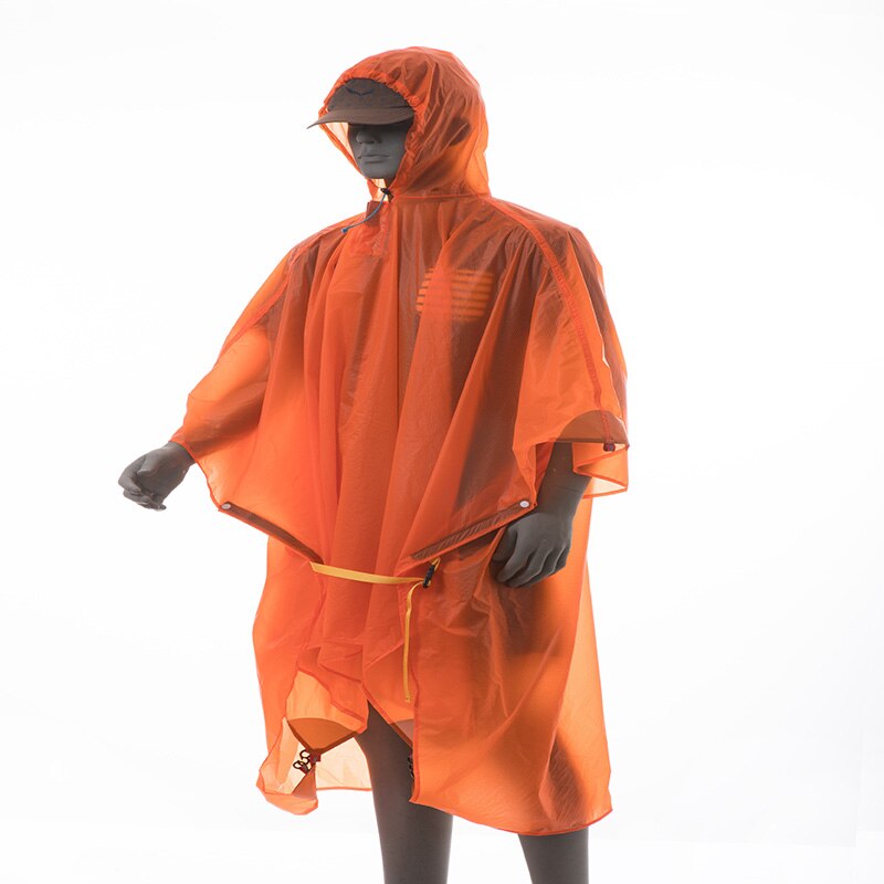 3F Ul Gear 3 In 1 Multifunctionele Poncho Regenjas Voor Wandelen Vissen Bergbeklimmen Gecoat Silicium Outdoor Mouwloze: 15D orange