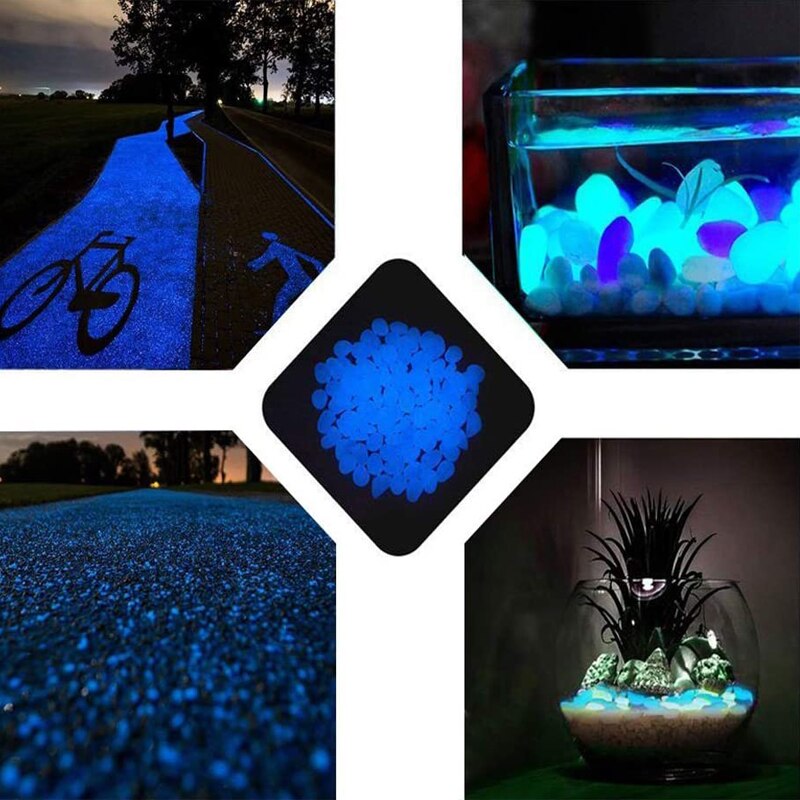 300 stuks lichtgevende tuinkiezels, lichtgevende stenen voor tuinpad, bloempot, aquarium, tuindecoratie, lichtgevende stenen