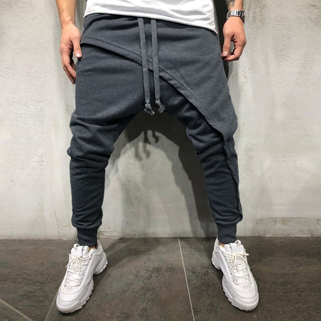 Men Joggers Sports Trousers Stitching sweaterpants Pants Simple Plus Size Fitness Tracksuit Male workout Training sportswear