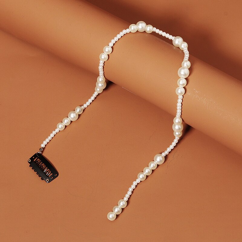 QYY moda Perła opaski dla kobiet akcesoria robić włosów ślubna opaska robić włosów ozdoba ślubna robić włosów peruki imprezowe biżuteria prezent dla druhny