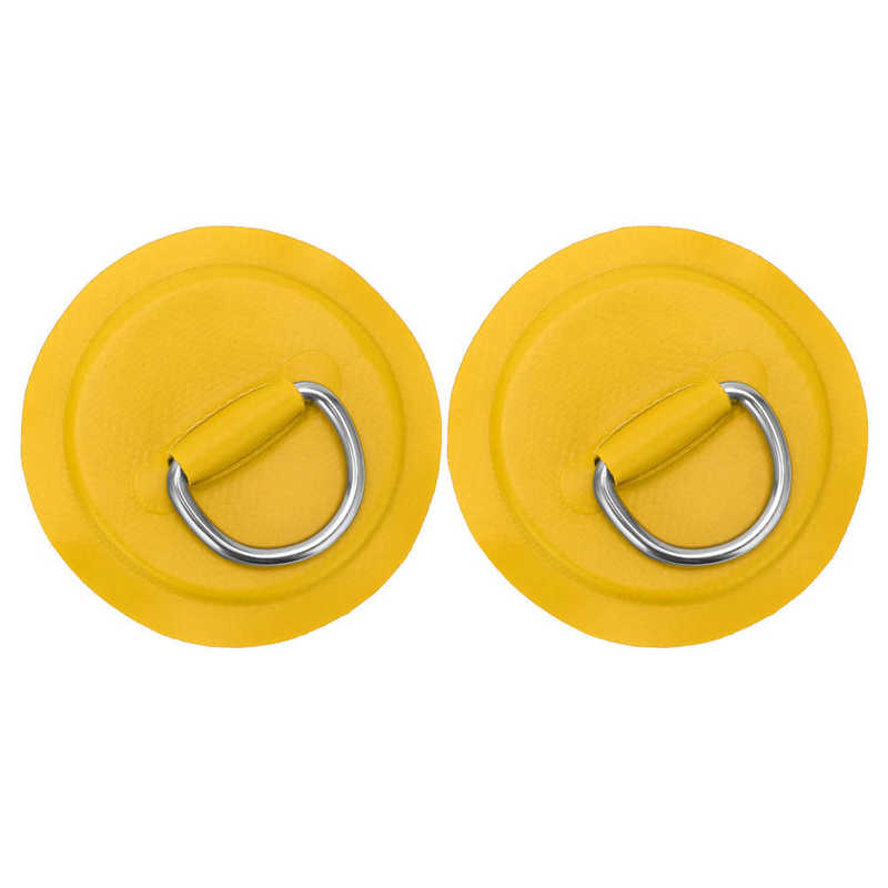 Boat Kayak D Ring Pad Patch PVC Inflatable Boat Raft Dinghy Canoe Surfboard Kayak Tie Down Fitting Surf Board Paddle Patch: Yellow