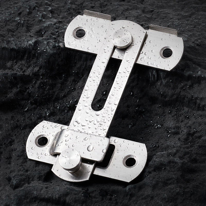 Door Lock Guard Latch Bolt 180 Degree Stainless Steel Toggle Latch Sliding Barn Lock Hardware Gate Latches for Window Closet