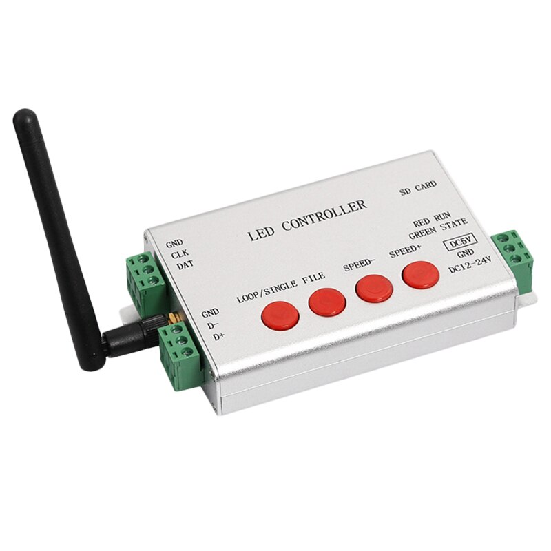 H806Sb Led Sd Tarjeta de controladores Led WiFi SPI controlador Max 2048 píxeles apoyo Ws2811/Ws2812B/Ucs1903/Sk6812/Lpd8806 /Apa102/Ws2801