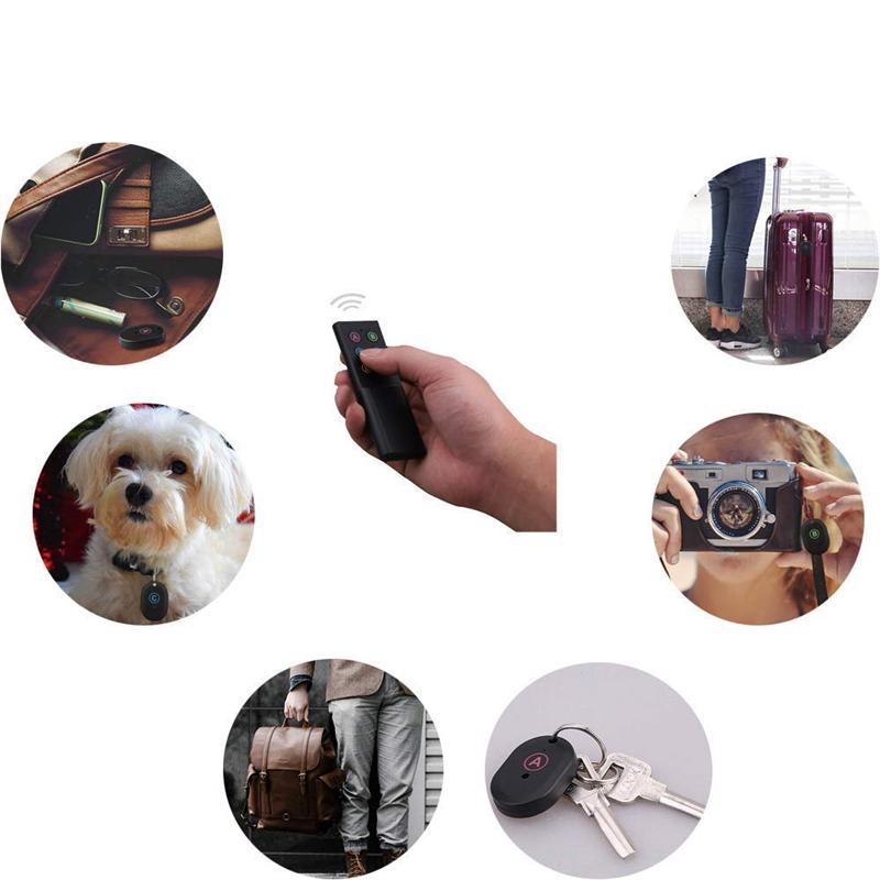 Geavanceerde Draadloze Sleutel Finder Pet Remote Key Locator Telefoon Portefeuilles Anti-verloren 6 Ontvangers En 1 Dock (Zwart)
