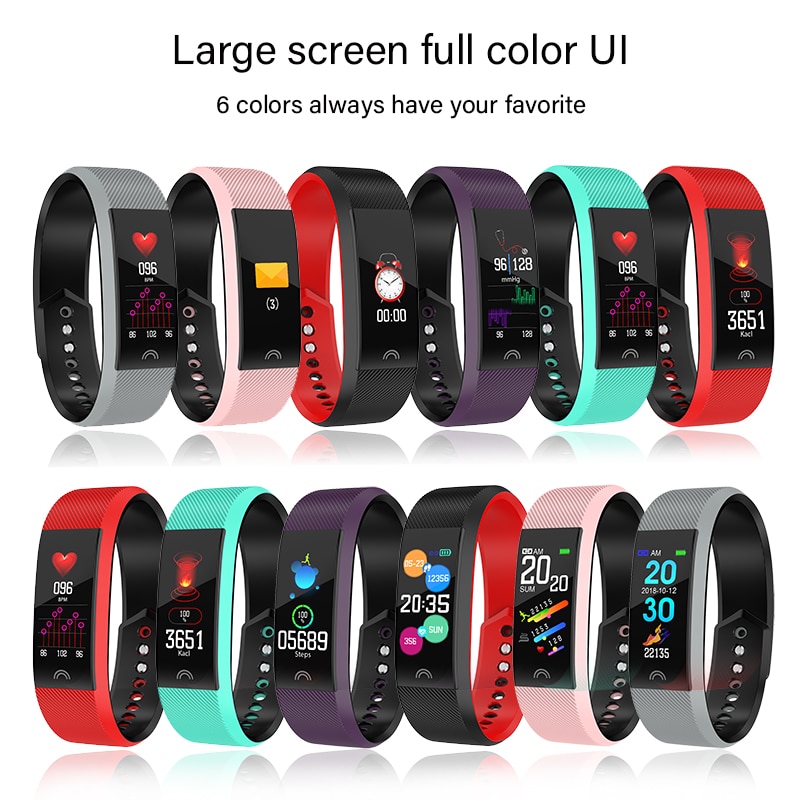Ip68 waterdichte sporthorloges, stappenteller, bloeddrukmeter, zuurstofmeter, smartwatch, doos