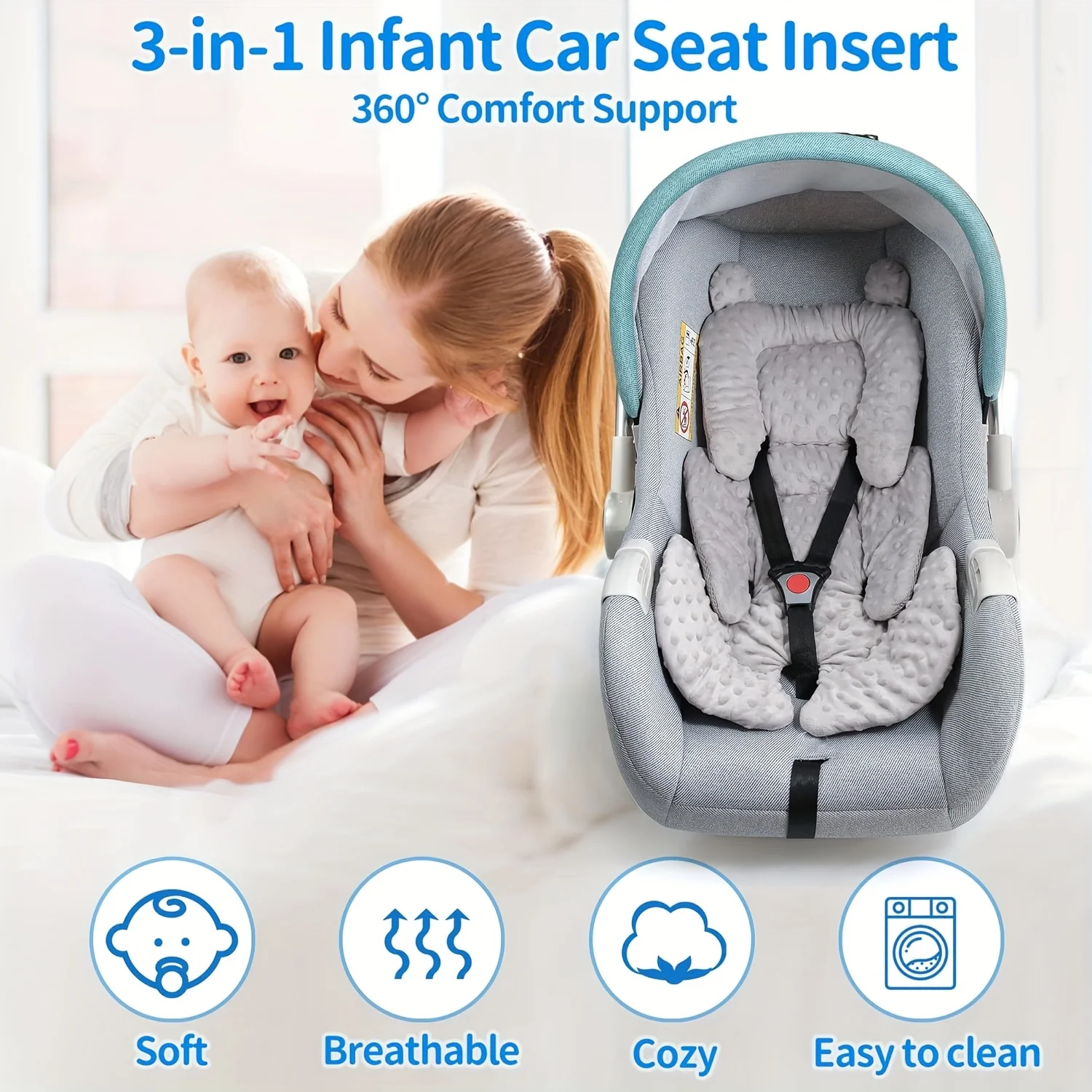 Cuscino per seggiolino auto per neonato Cuscino per seggiolino auto universale per neonato per sedile/buttafuori/passeggino Accessori per passeggino Seggiolino auto per bambini
