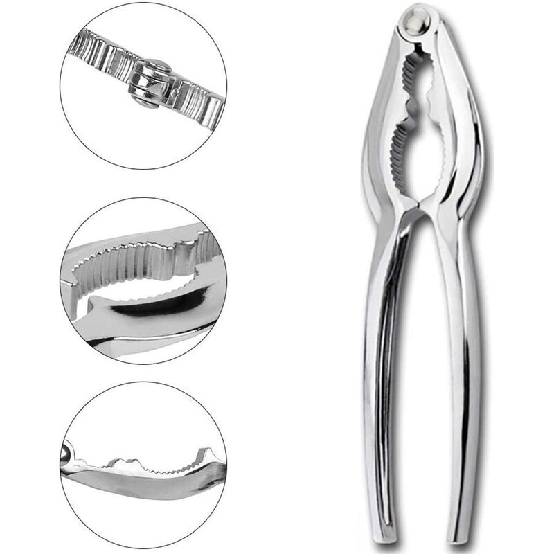 Seafood Tool Kit,Stainless Steel Crab Leg Cracker and Forks Nut Cracker Set Shellfish Sheller 12Pcs