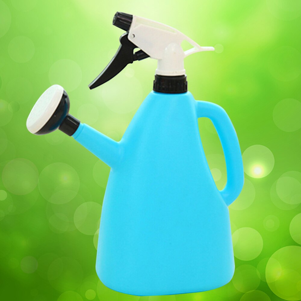 Bouteille de brumisateur rechargeable 1 litre 2 en 1, arrosoir, vaporisateur, déclencheur, pression manuelle, jardinage, atomiseur pour G: Blue