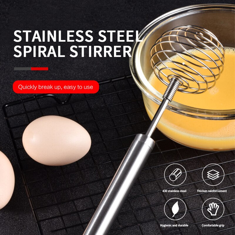 Stainless Steel Ball Spring Whisk Hand-held Butter Egg Mixer Manual Egg Beater Mixers Kitchen Baking Tools Kitchen Accessories