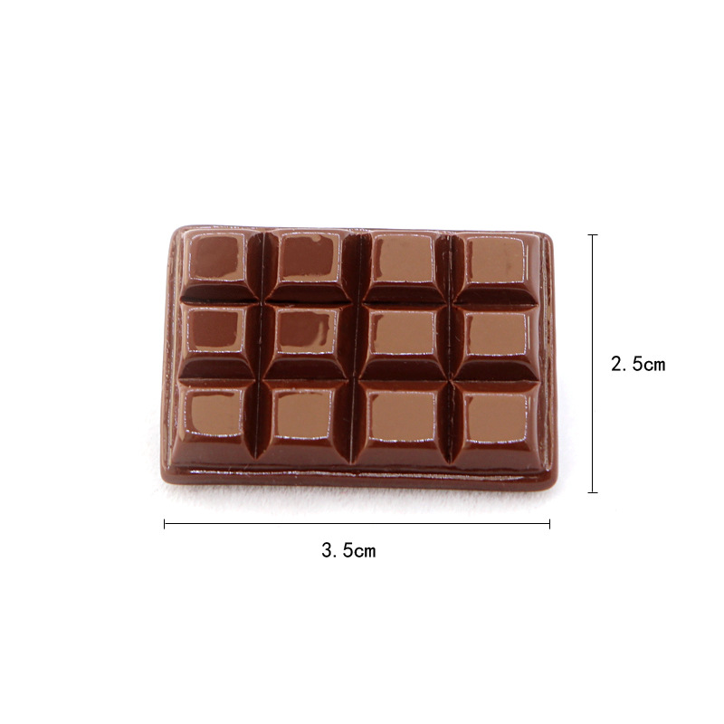 6pcs Cute Mini Simulation Chocolate Dollhouse Miniature Food For Kitchen Decoration