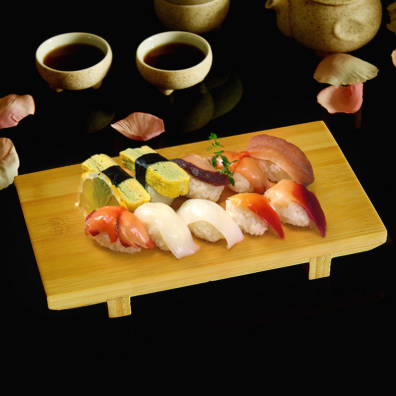 Japansk stil bambu sushi tallrik servis mat behållare kartong japansk mat mat kök japonaise