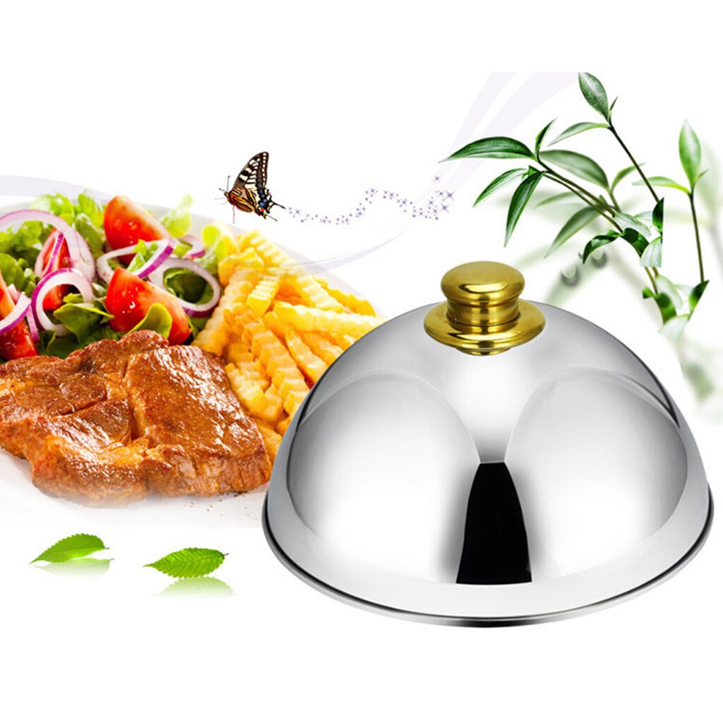 Stainless Steel Pot Cover Restaurant Food Cover for Fine Dining Cakes Appetizers Parties Restaurants: Gold small