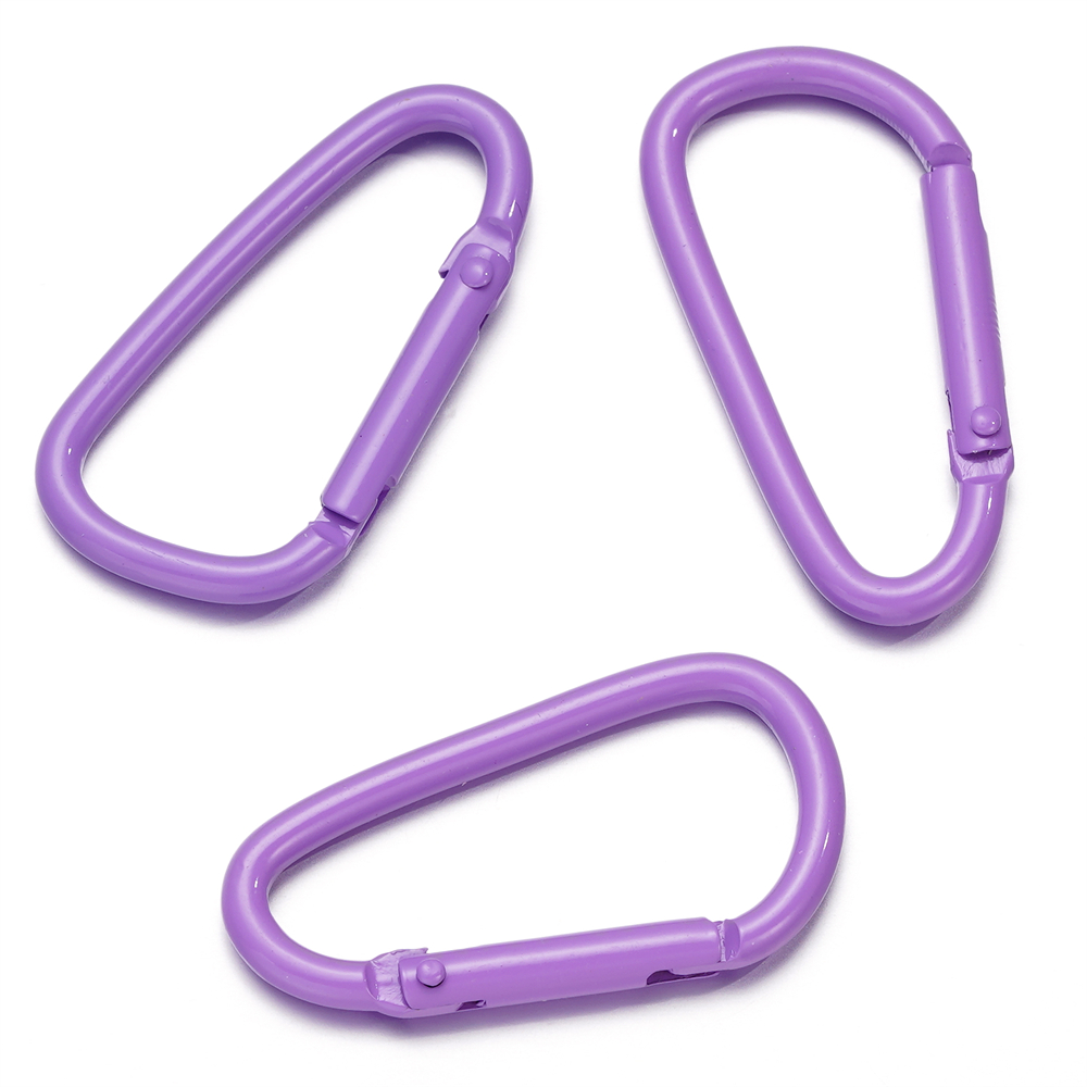 5 pçs/lote 46x23mm D Mosquetão Gancho Liga Colorida Chaveiro Snap Clip Ganchos Para Fazer Jóias Chaveiro Conector DIY Descobertas: Marrom