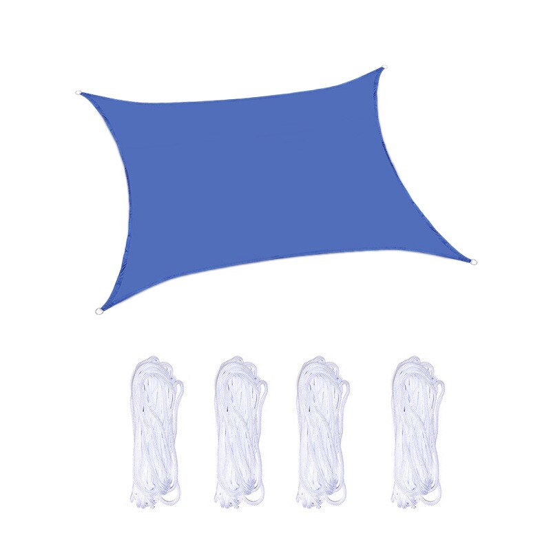 10X 10FT Square Awning Sun Shading Net UV Block Sun Shade Sail Perfect for Patio Outdoor Garden: Blue