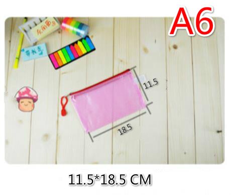 A3/B4/A4/B5/A6 office supplies multilayer zipper bags kits transparent waterproof mesh bags file holder: A6