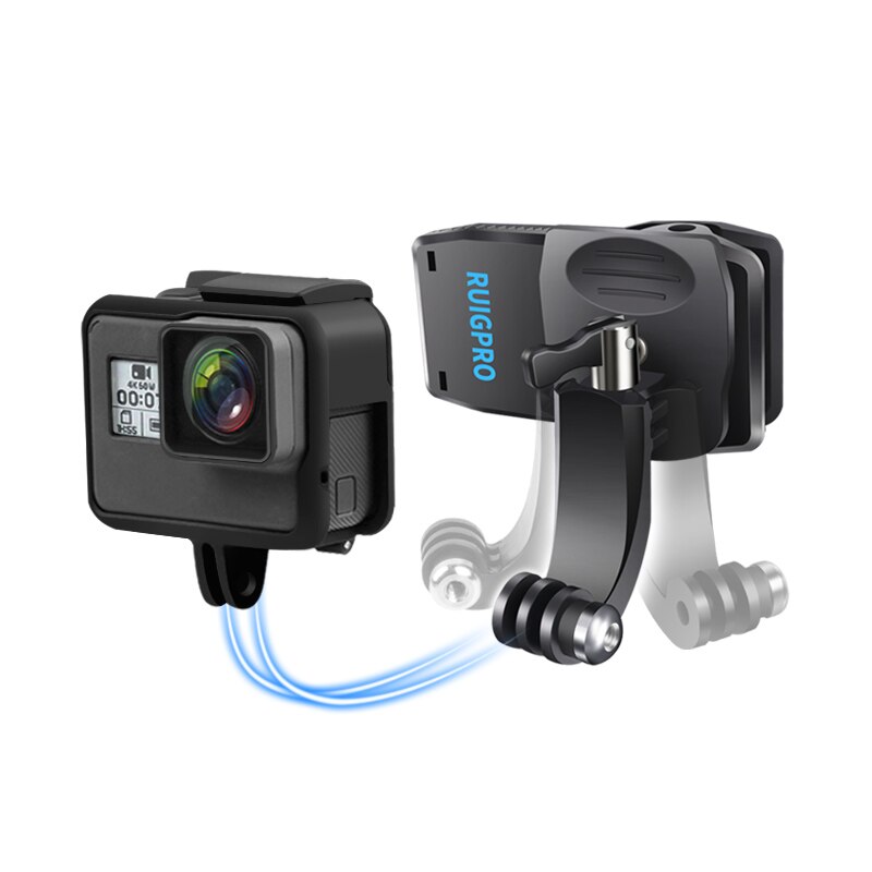 JINSERTA, Clip para mochila de rotación de 360 grados para GoPro Hero 7 6 5, pinza mochila para portátil para DJI OSMO ACTION, SJCAM, Xiaomi yi