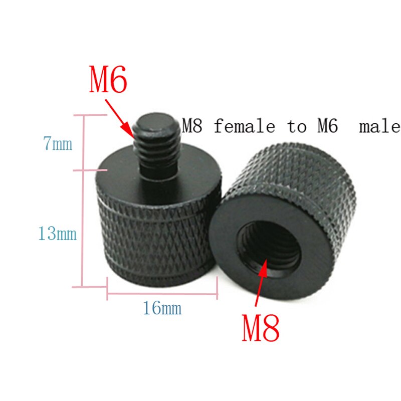 Vis de Conversion M5 M6 M8 M10 M12 mâle à femelle 1/4 ou 3/8, accessoires de photographie pour appareil photo, trépied, vis à plaque à dégagement rapide: M6 Gong to M8 Mu