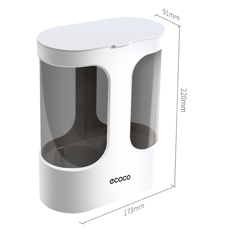 Dispensador de vasos de papel desechables, soporte de vaso de plástico para dispensador de agua, estante de almacenamiento de vasos automático montado en la pared, contenedor #8