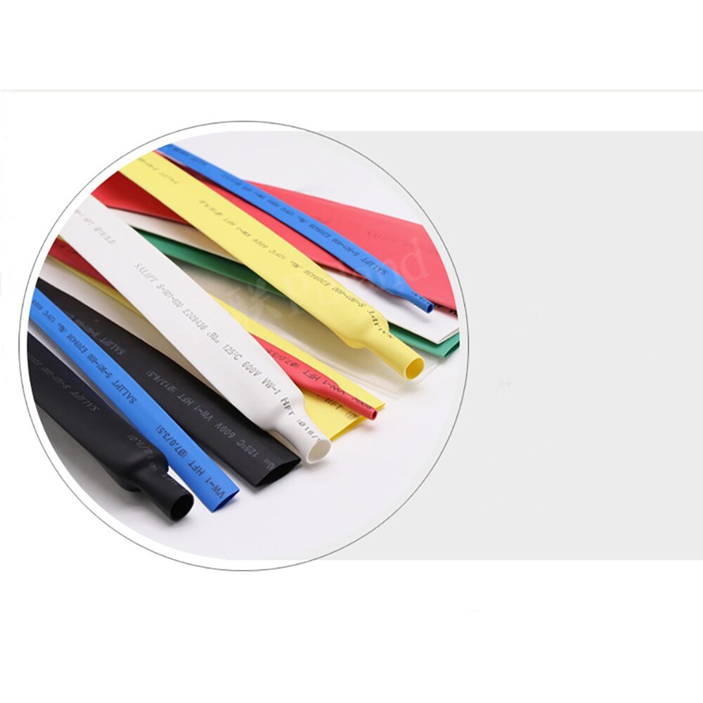 5meters 10mm PE Heat Shrink Tubing 2:1 Heat Shrinkable Tubes Electrical Wire Sleeve white/red/green/blue/Transparent/yellow