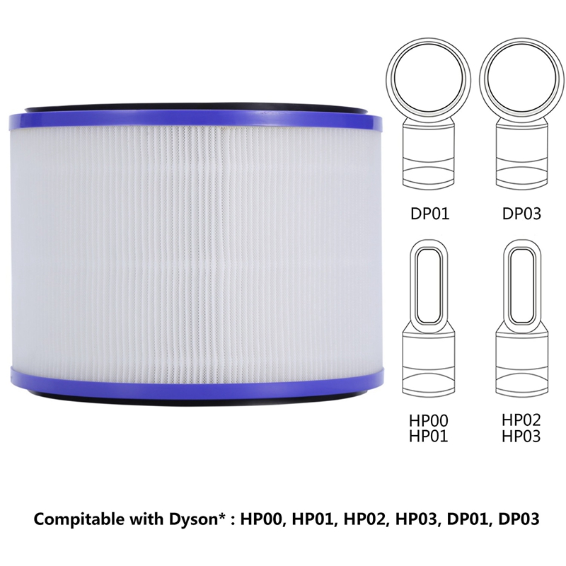 2 Pack Replacement HEPA Filter for Dyson Pure + Cool Link HP00 HP01 HP02 HP03 DP01 HEPA Air Purifier Filter