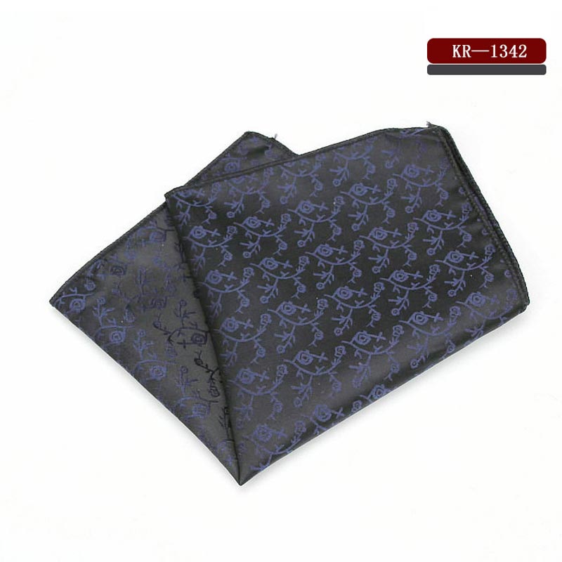 KR1328 Men's Polyester Silk Handkerchiefs Pocket Squares Mixed Patterns Jacquard for Suits Jackets Wedding Party Business: SFKR-1342