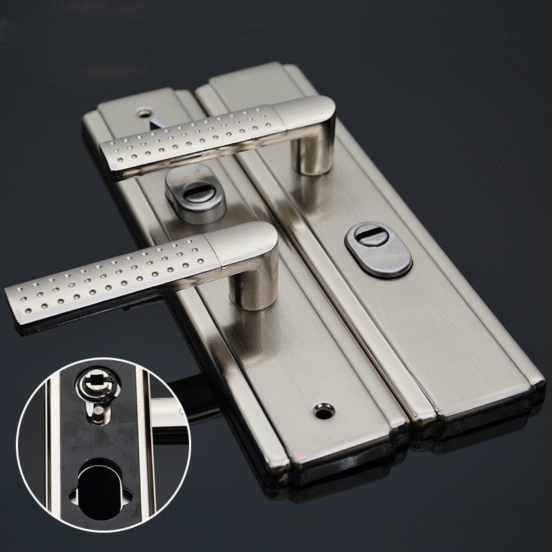 Universal anti-theft door handle entrance gate solid thick lock grip adjustble YHJ121704