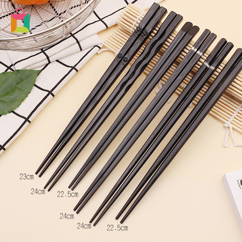 Palillos de Sushi de doble punta de acero inoxidable, estilo japonés, para el hogar, 1 par