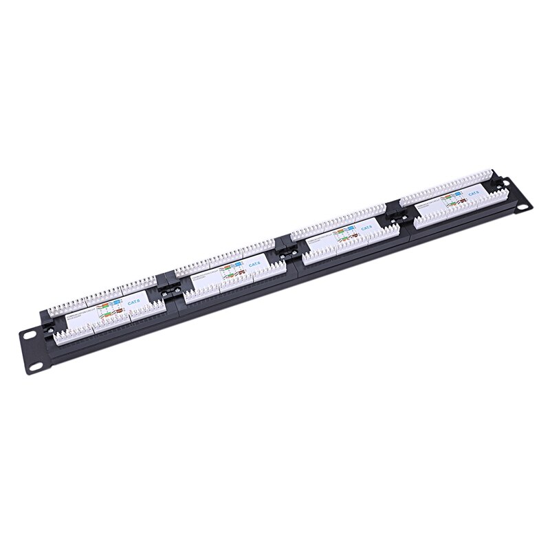 Utp 24 poort  rj45 patchpaneel rackkabel wandmontagebeugel connector rackgereedschap ethernet lan netwerkadapter cat 6